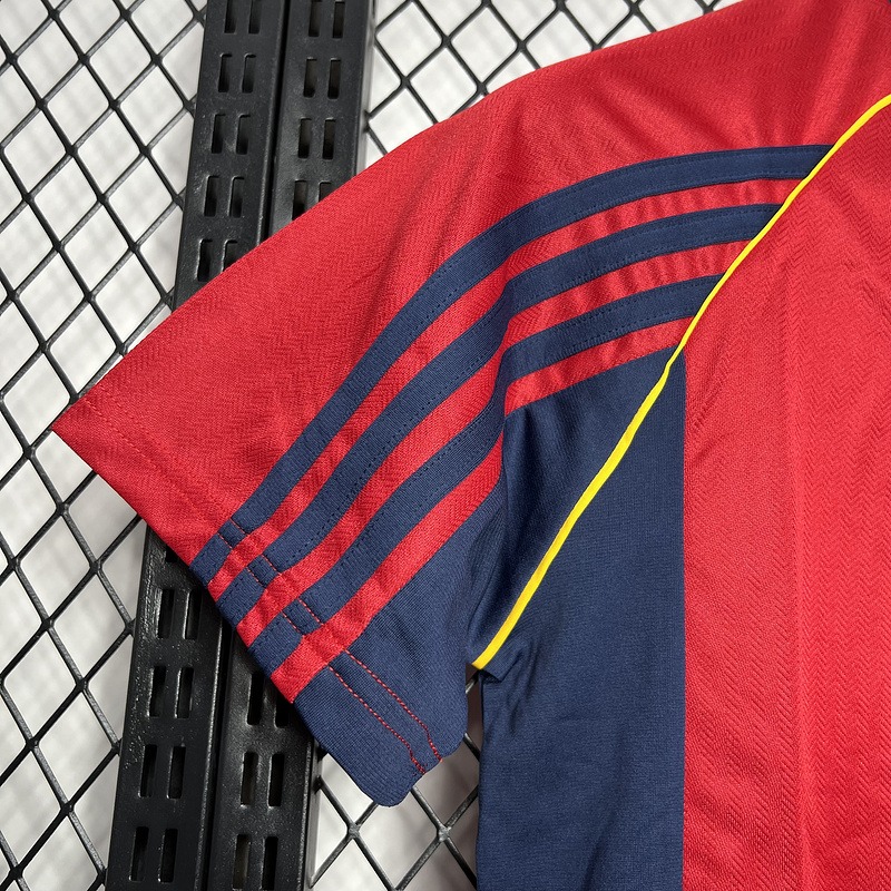 maglia spagna 1998 manica a blocchi blu