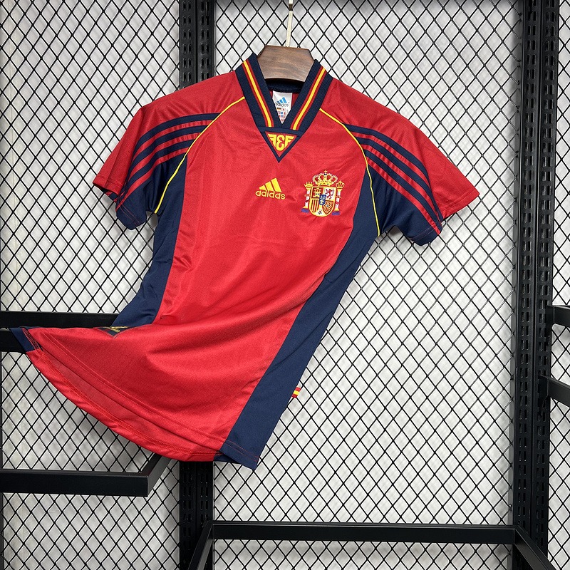 maglia spagna 1998 fronte in dettaglio