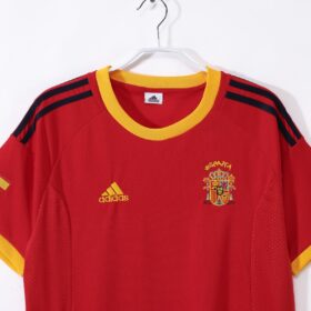 camiseta spagna 2002 polsino giallo e blu