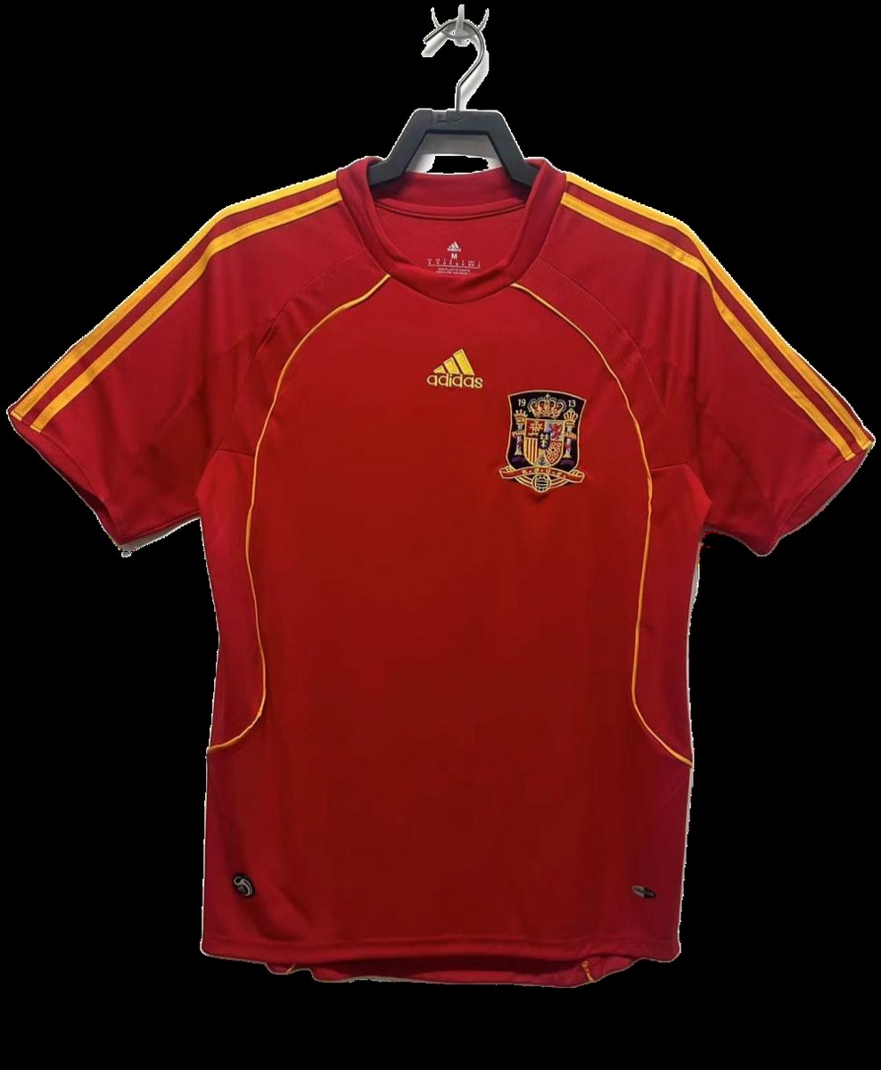 maglia spagna 2008 fronte rosso scuro euro 2008