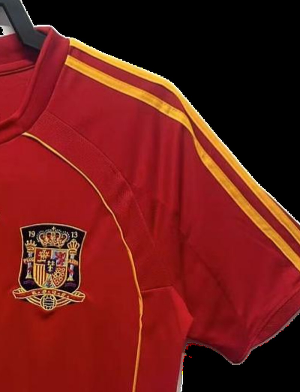maglia spagna 2008 spalla con strisce