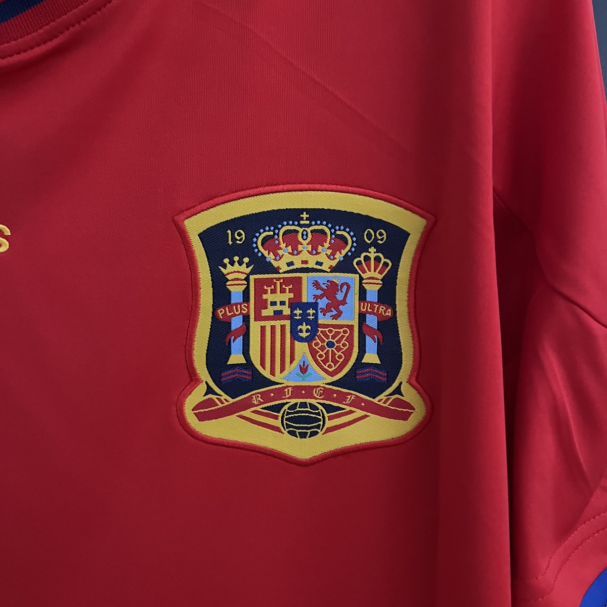 maglia spagna 2010 stemma ricamato da vicino