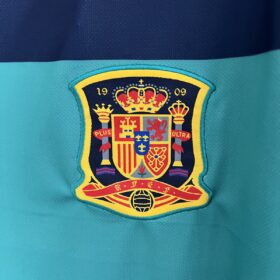 camiseta España portero 2010 escudo en el verde agua