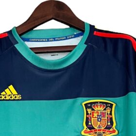 camiseta spagna portiere 2010 colletto da vicino