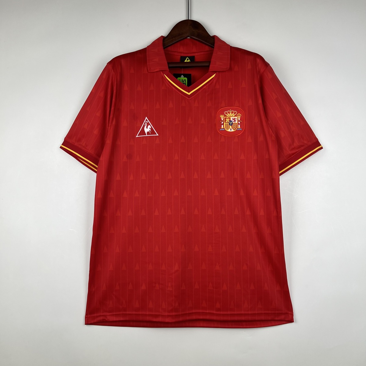 maglia spagna retro fronte rosso scuro anni ottanta