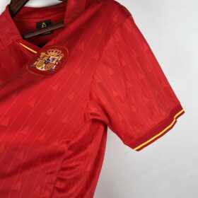 camiseta España retro hombro y manga