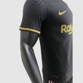 camiseta barcellona giocatore 2021 bordo manica oro