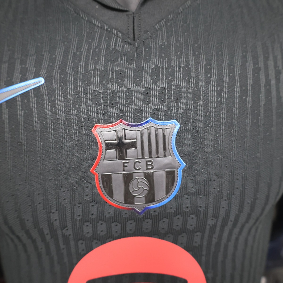 maglia barcellona away giocatore manica con bordo rosso