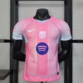 Camiseta Barcelona Rosa 2025/26 – Jugador – Tifoso — Vista frontal