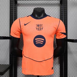 maglia barcellona third 2025 fronte arancione giocatore