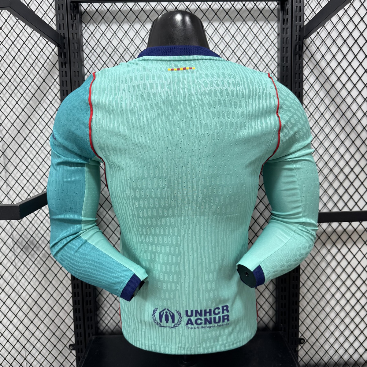 maglia barcellona third 2027 maniche lunghe retro verde acqua