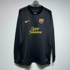 camiseta Barcelona negra mangas largas frente negro mangas largas