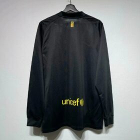 camiseta Barcelona negra mangas largas retro negro con logo amarillo