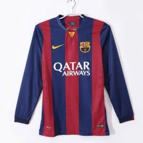 camiseta Barcelona 2015 mangas largas frente rayas mangas largas