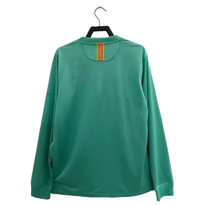 maglia barcellona away 2011 maniche lunghe retro verde