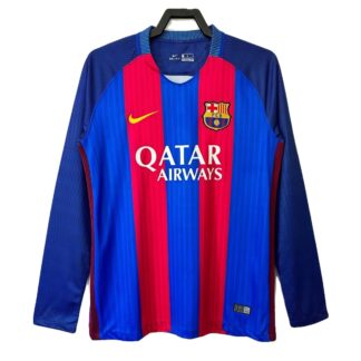 maglia barcellona 2017 maniche lunghe fronte strisce maniche lunghe blu