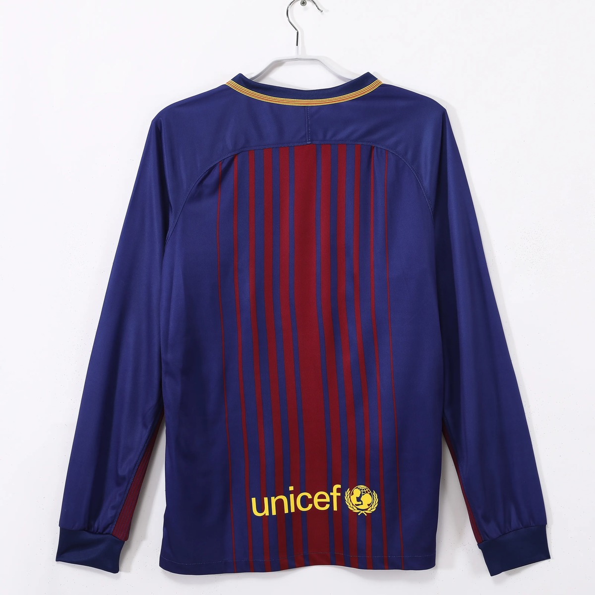 maglia barcellona 2018 maniche lunghe retro con logo unicef