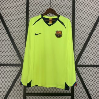 maglia barcellona fluo fronte giallo fluo maniche lunghe