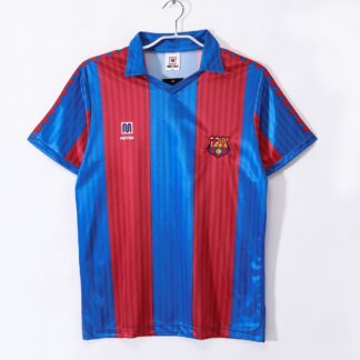 maglia barcellona 1990 fronte gessato blaugrana
