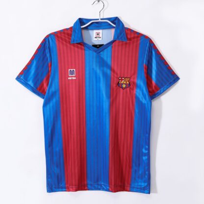 camiseta barcellona 1990 fronte gessato blaugrana