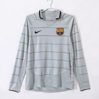 maglia barcellona grigia fronte grigio maniche lunghe