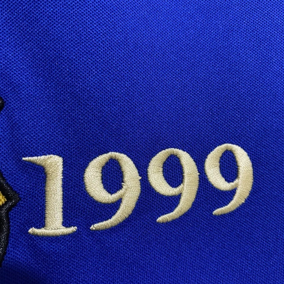 maglia barcellona centenario maniche lunghe ricamo 1999 da vicino