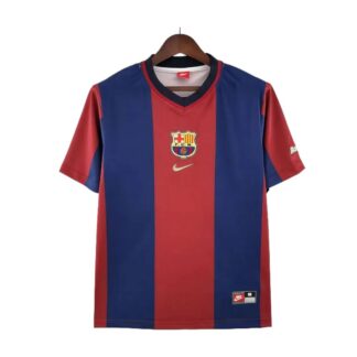 maglia barcellona 1999 fronte a strisce larghe blaugrana