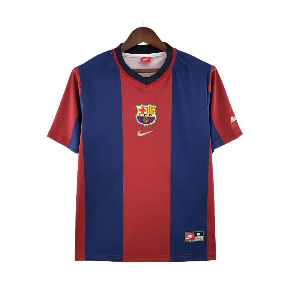maglia barcellona 1999 fronte a strisce larghe blaugrana