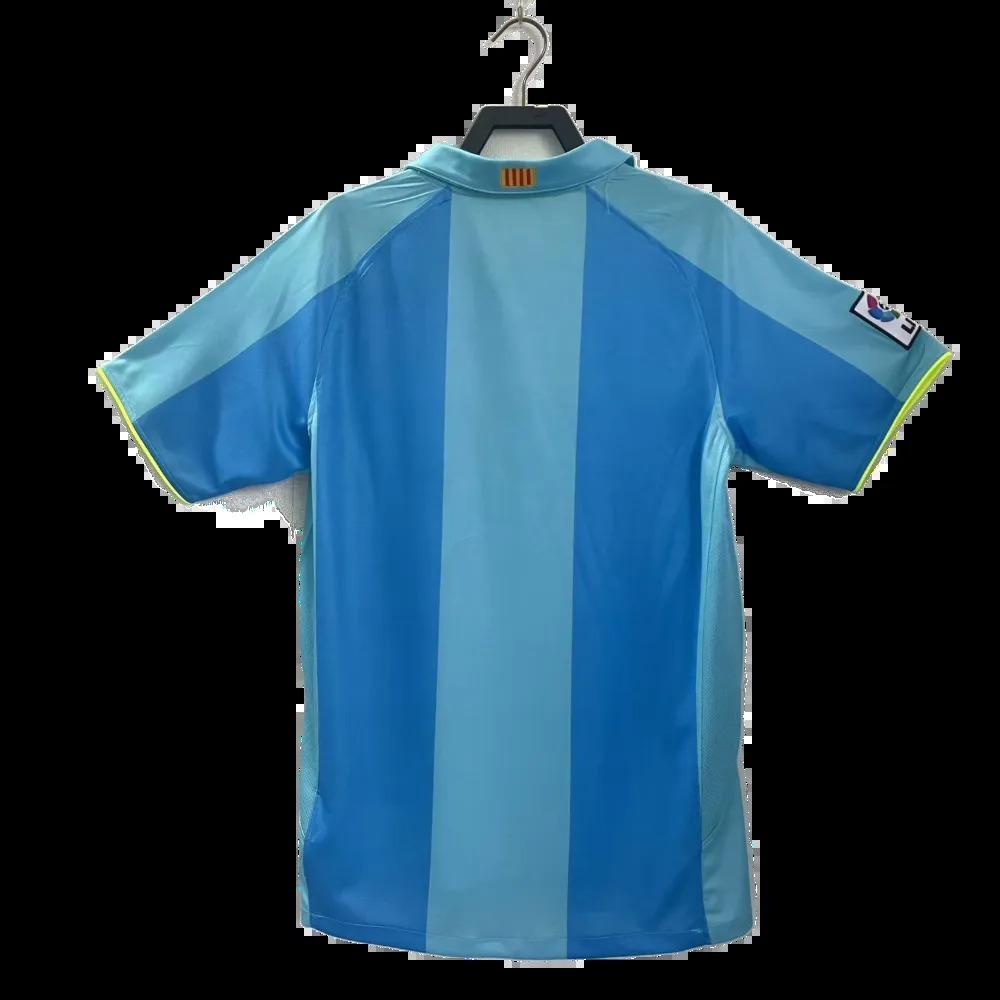 maglia barcellona away 2008 retro celeste