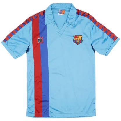 camiseta barcellona celeste fronte celeste con banda