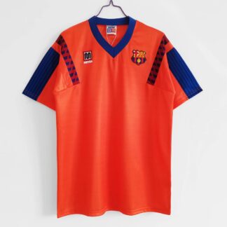 maglia barcellona away 1992 fronte corallo