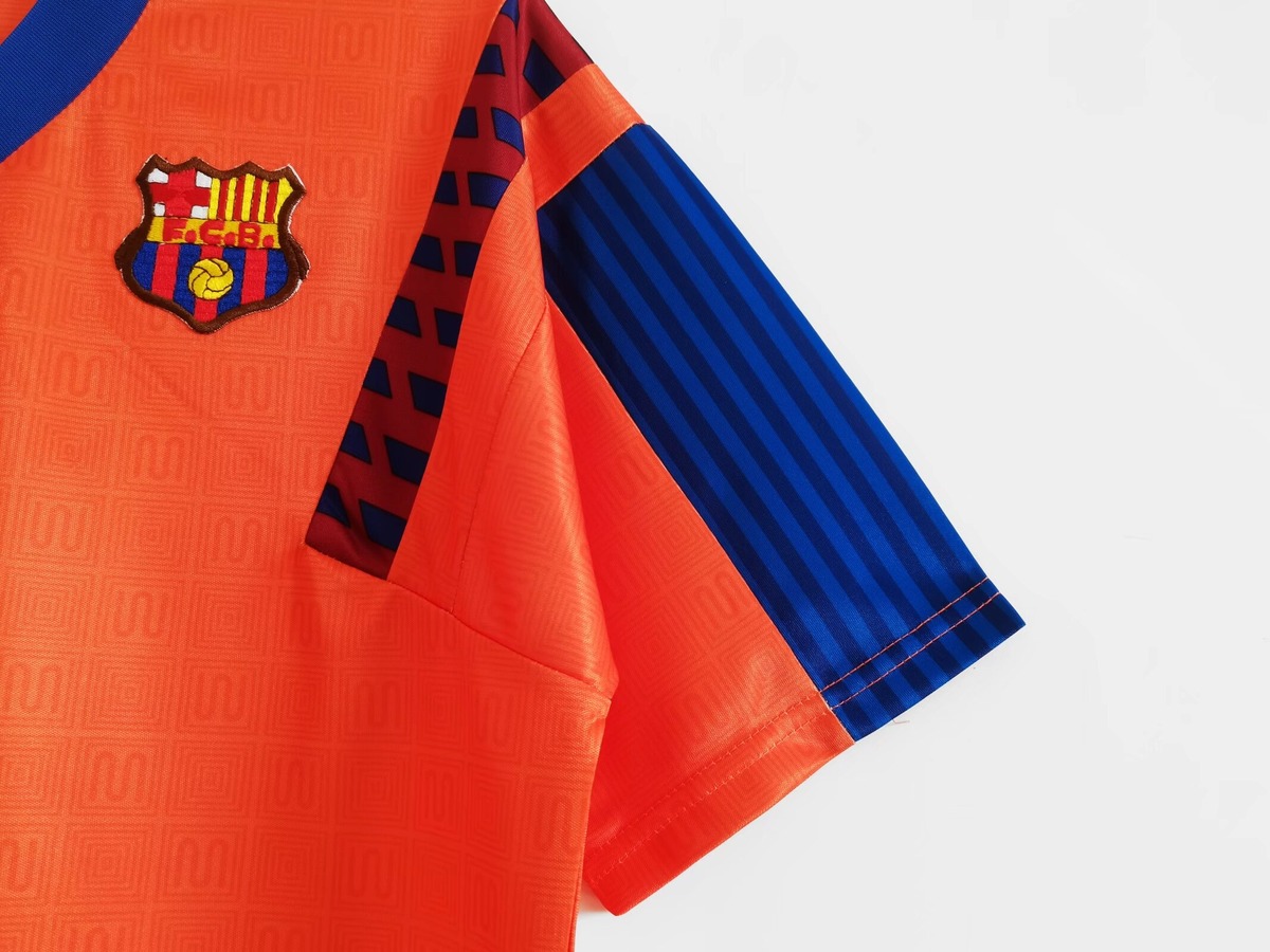 maglia barcellona away 1992 manica con motivo scuro