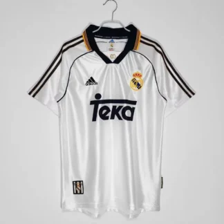 Camiseta Real Madrid Retro 1998/00 frente con sponsor Teka