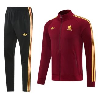 tuta roma bordeaux 2026/27 fronte e retro indossata