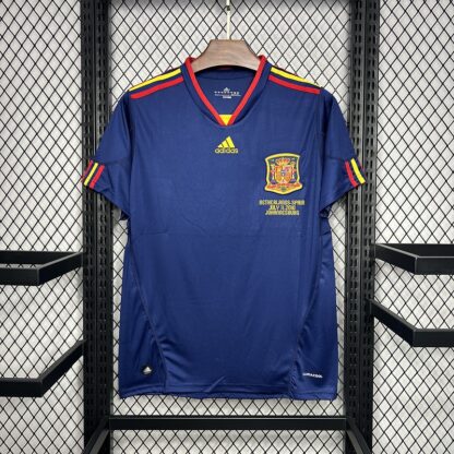 segunda camiseta España 2010 frente azul de la final 2010