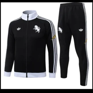 Tuta Juventus Full Zip nera versione tifoso fronte