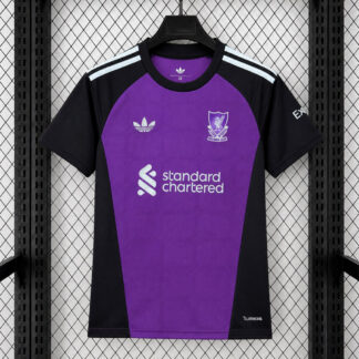 maglia portiere Liverpool viola vista frontale