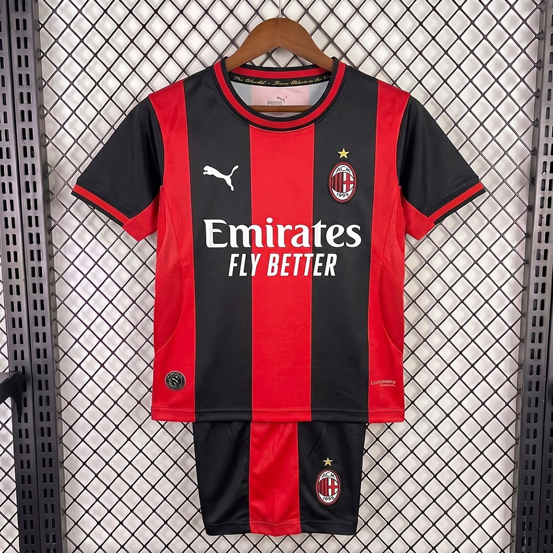 completo Milan Bambino Home 2026/27 vista frontale