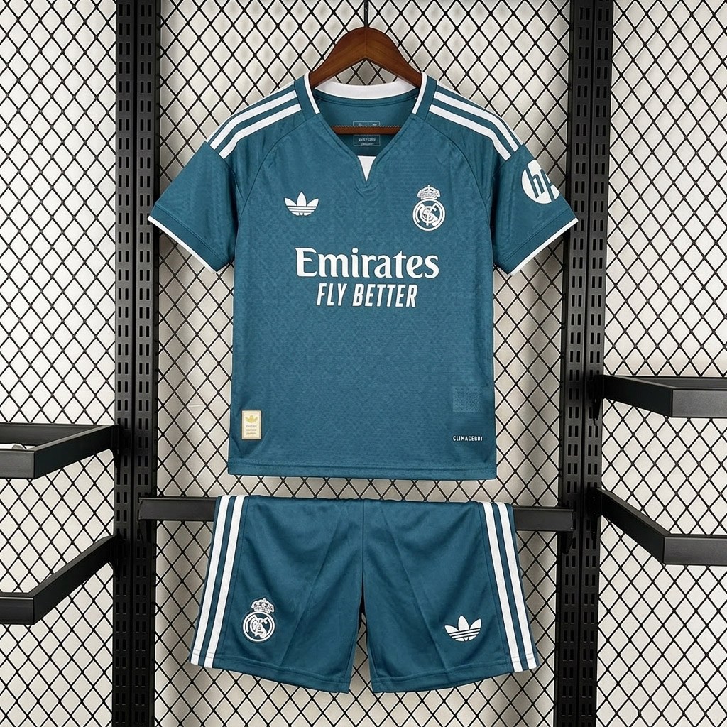 seconda maglia Real Madrid Bambino 2026/27 vista frontale