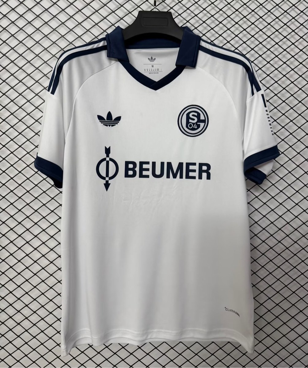 seconda maglia Schalke 04 Kit 2026/27 dettaglio colletto