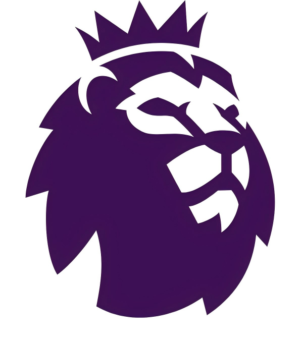Patch Premier League testa di leone viola