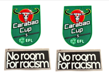 Coppia patch Carabao verde 5 volte (font europeo)