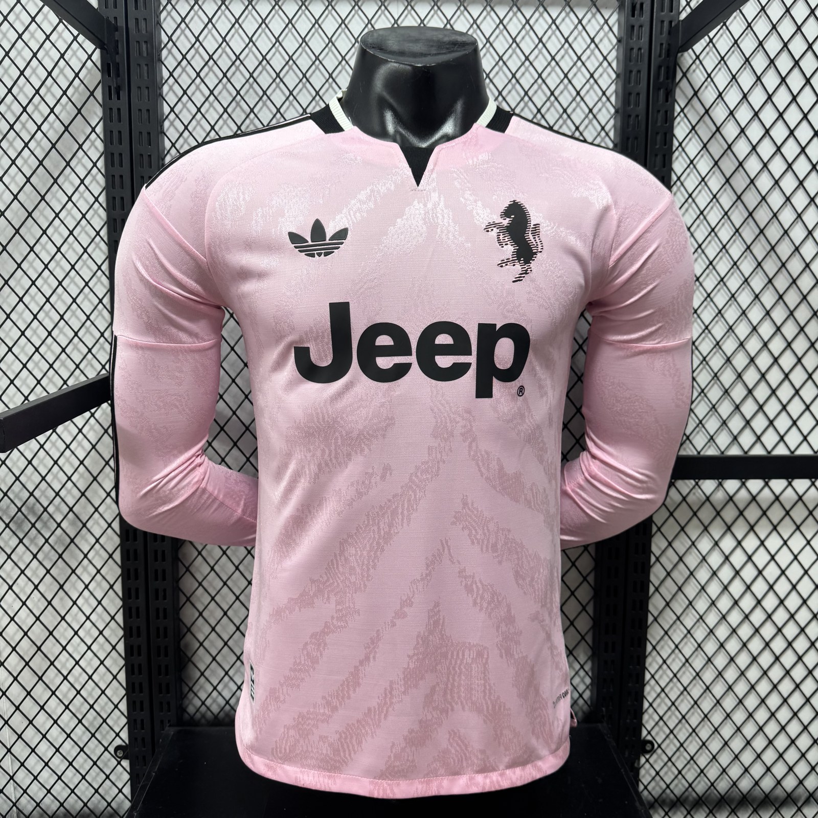maglia juventus 2026 away manica lunga versione giocatore vista frontale