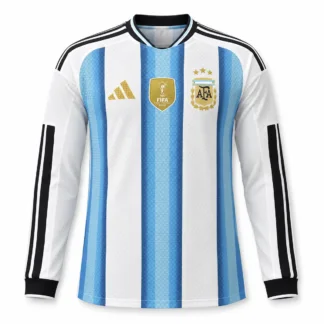 Prima Maglia Argentina Manica Lunga 2026/27 Versione Giocatore – vista frontale, presentazione virtuale basata sul prodotto