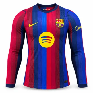 Prima Maglia Barcellona Manica Lunga 2026/27 – Giocatore – vista frontale, presentazione virtuale basata sul prodotto