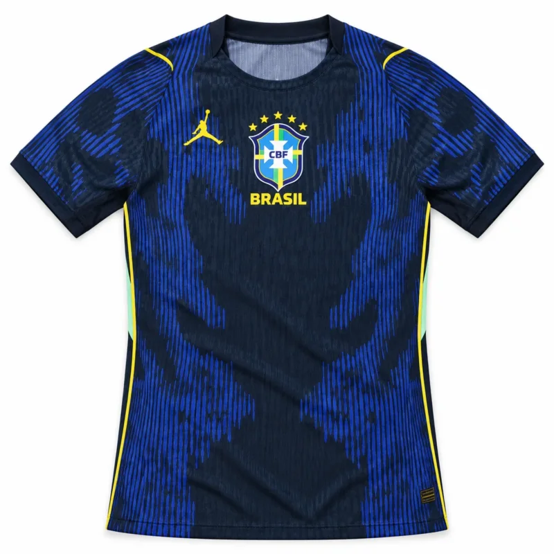 Seconda Maglia Brasile 2026/27 Versione Giocatore — vista frontale, presentazione commerciale