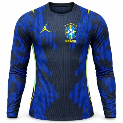 Seconda Maglia Brasile Manica Lunga 2026/27 Versione Giocatore
