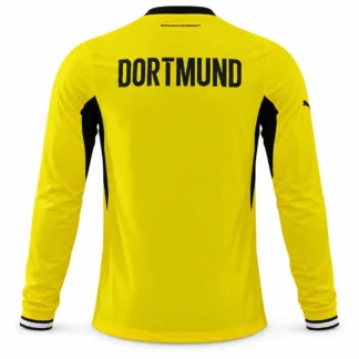 Camiseta Dortmund Manga Larga 2026/27 – Primera Equipación – Jugador – vista posterior, presentación virtual basada en el producto