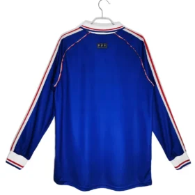 Prima Maglia Francia 1998 Retro Manica Lunga — Vista posteriore