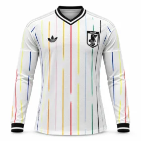 Seconda Maglia Giappone Manica Lunga 2026/27 Versione Giocatore – vista frontale, presentazione virtuale basata sul prodotto